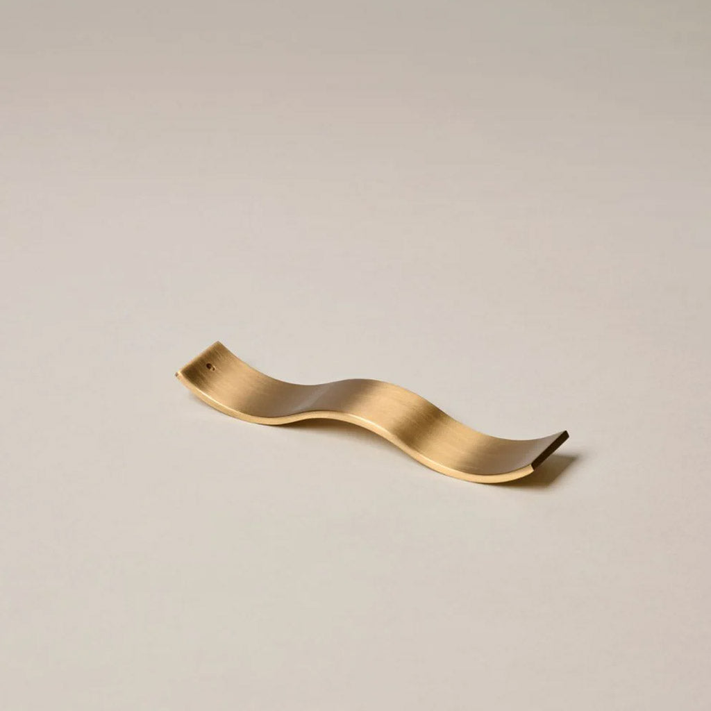 Gentle Habits - Brass Wave Incense Holder - Collector Store Sydney