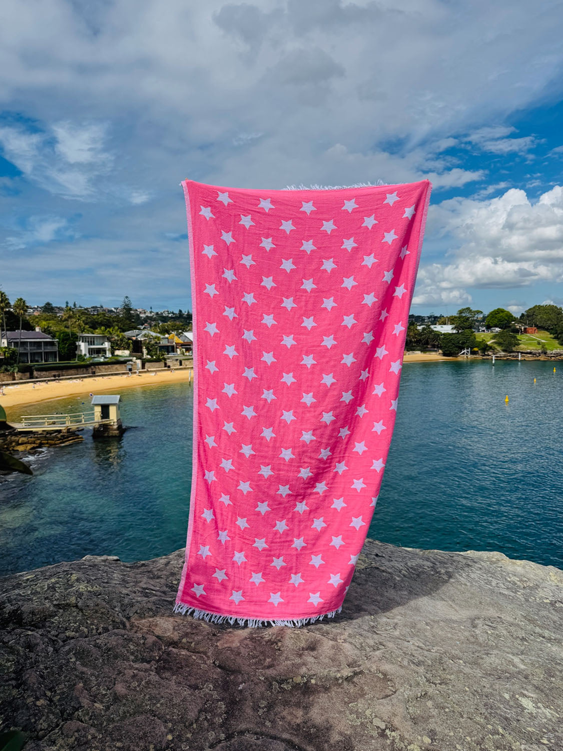 Astro - Flamingo Stars Beach Towel