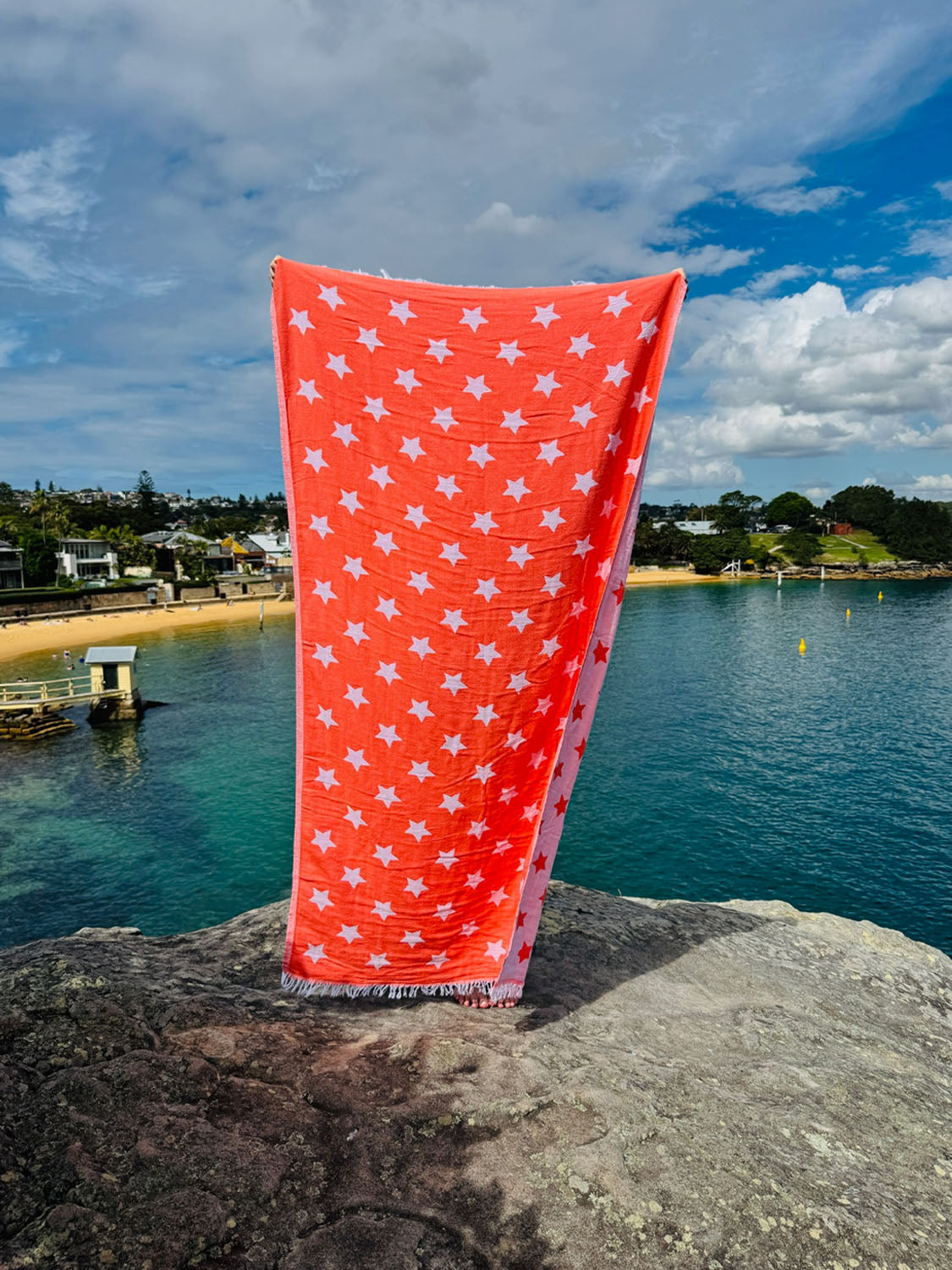 Astro - Coral Stars Beach Towel