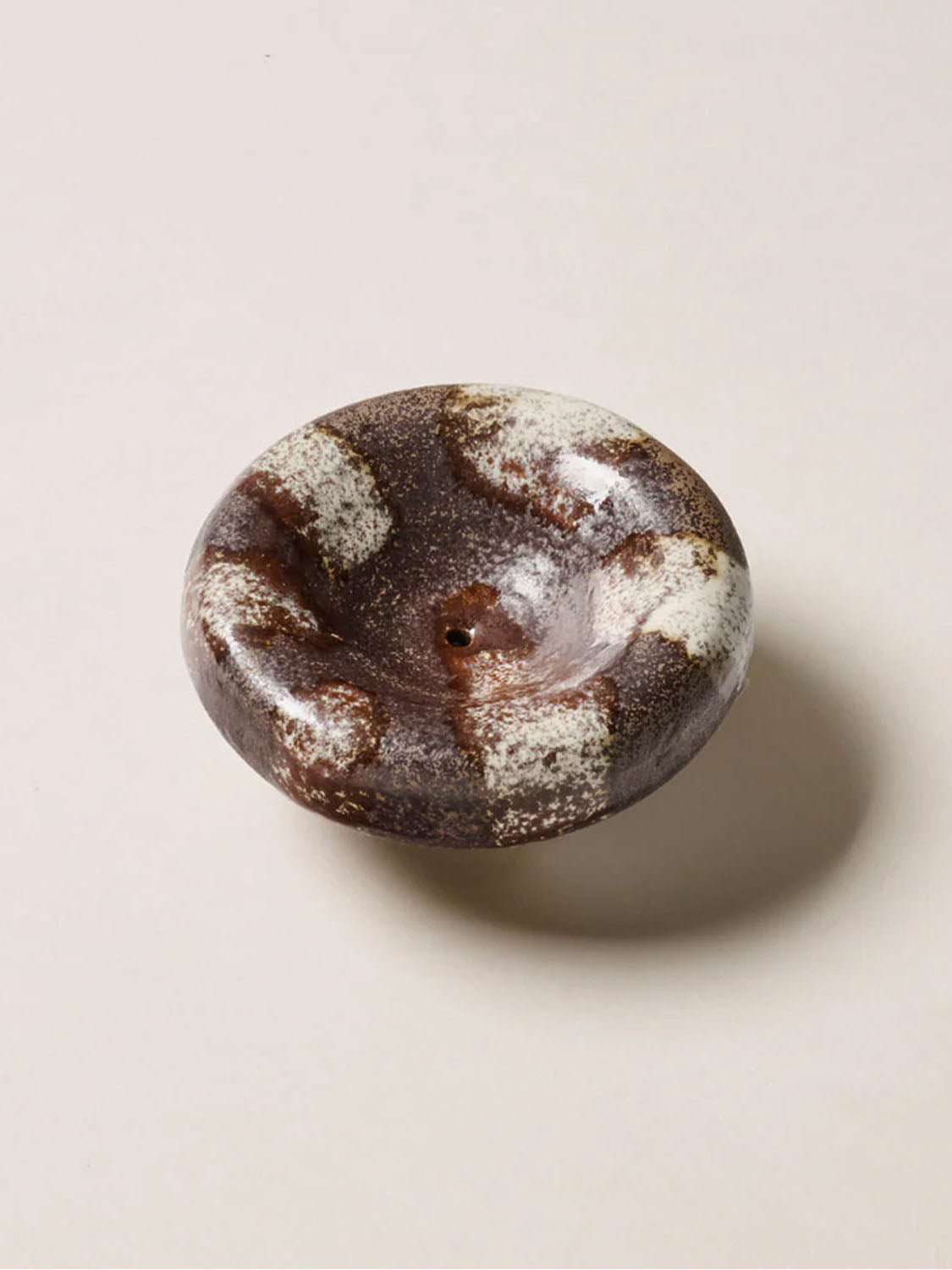Gentle Habits ceramic vessel incense holder -Chocolate