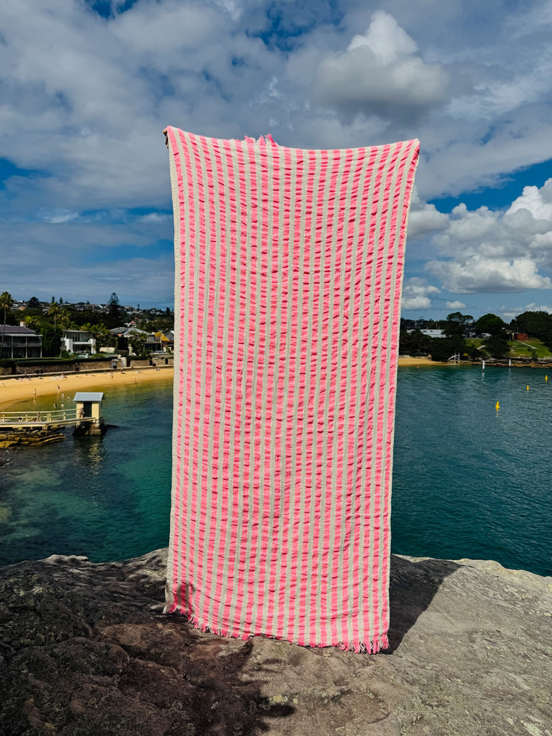 Sundown - Atomic Pink Beach Towel