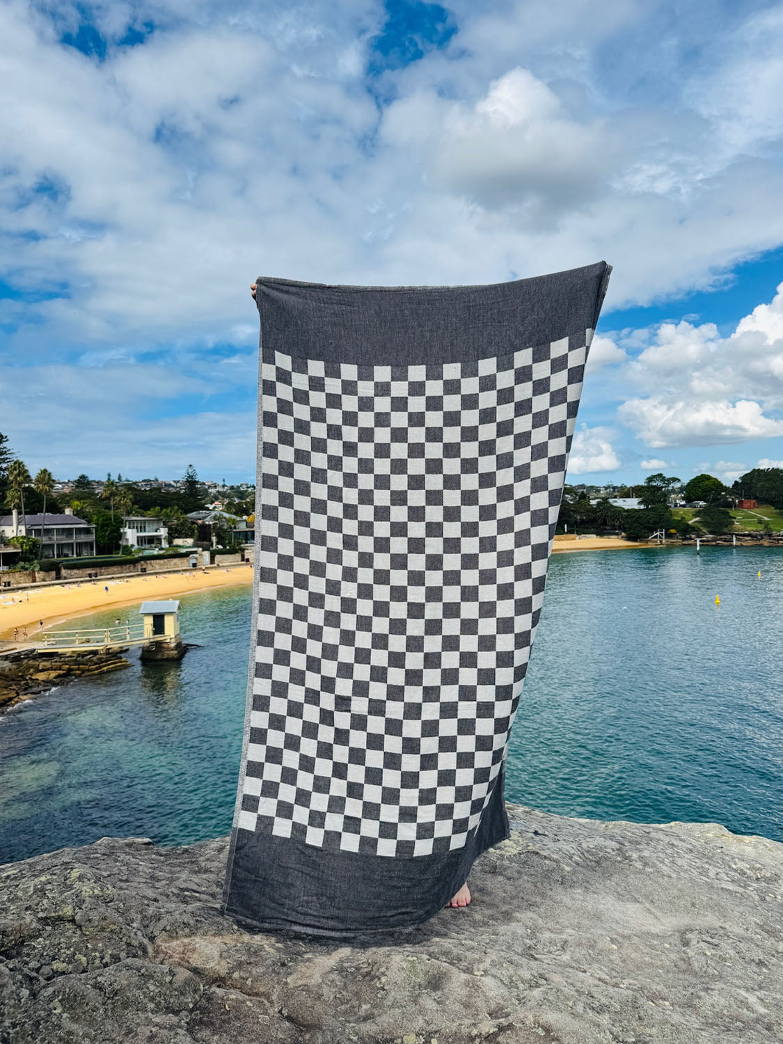 Poolside - Palm Shadow Beach Towel