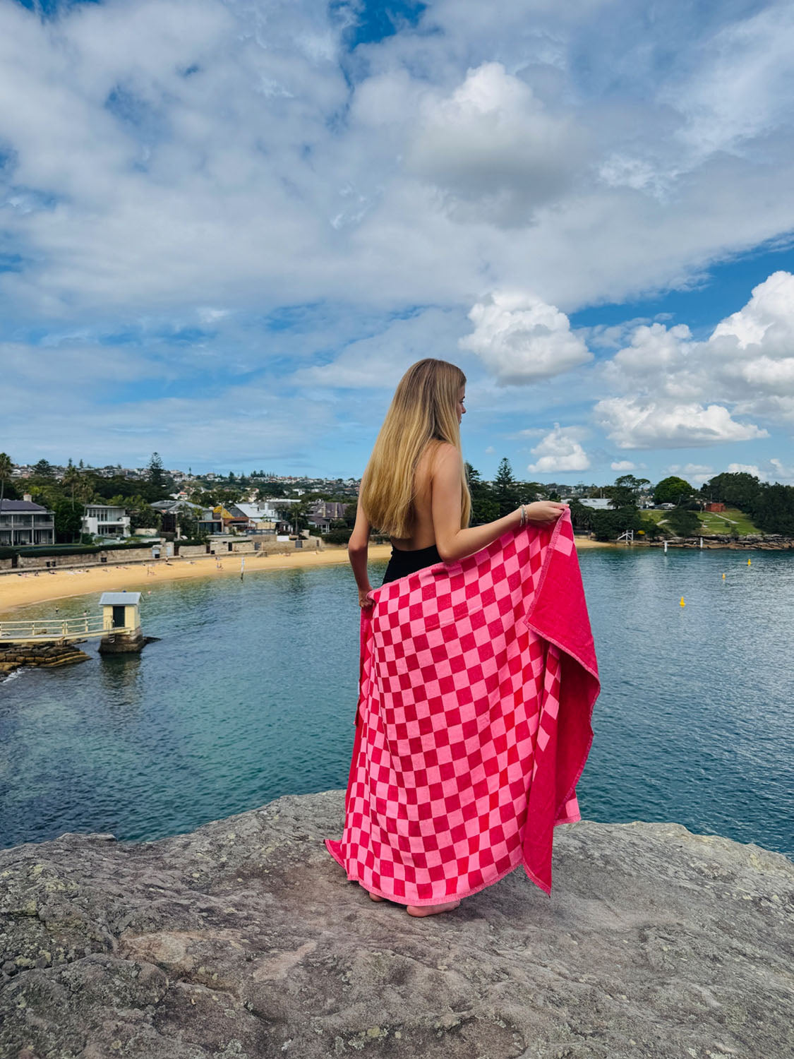 Poolside - Flamingo Flame Beach Towel