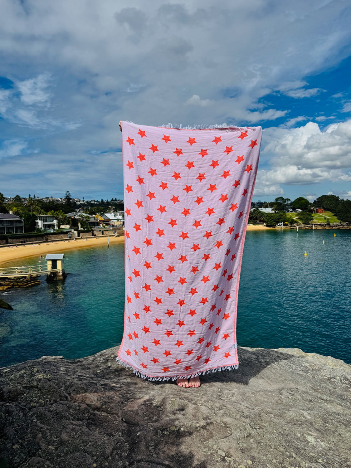 Astro - Coral Stars Beach Towel