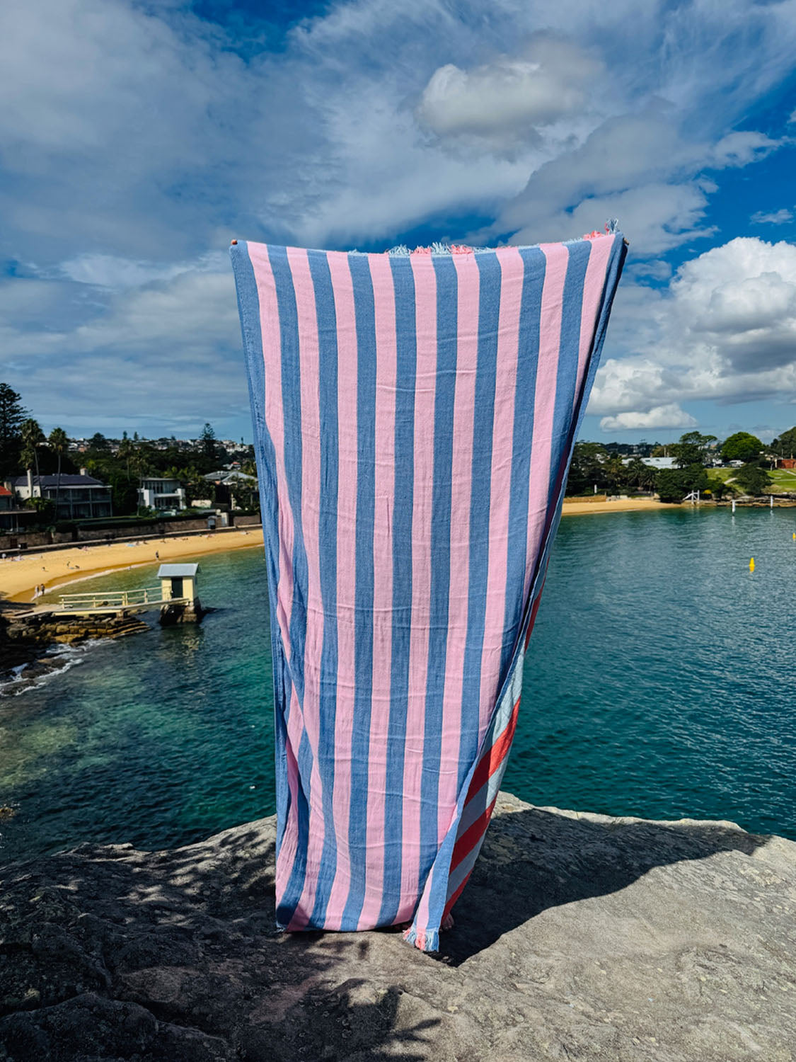 Twin Palms - Pink Sky Beach Towel