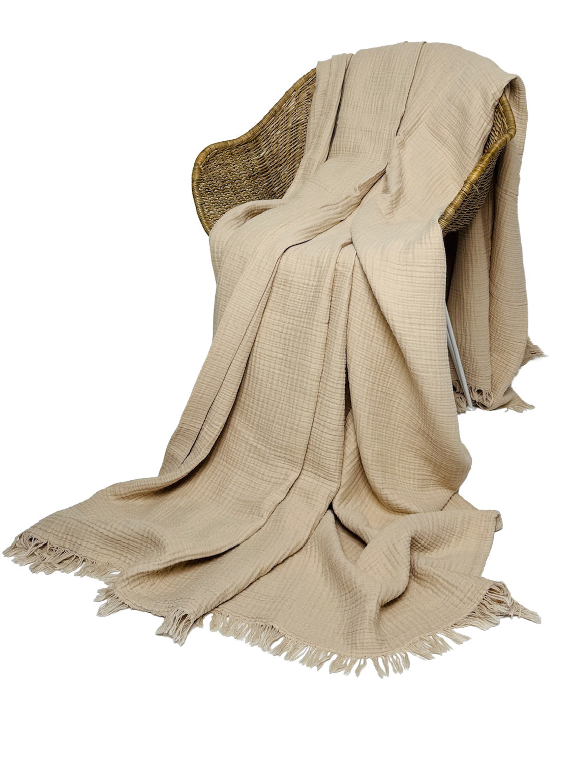 Muslin Blanket Queen  - Desert Sand