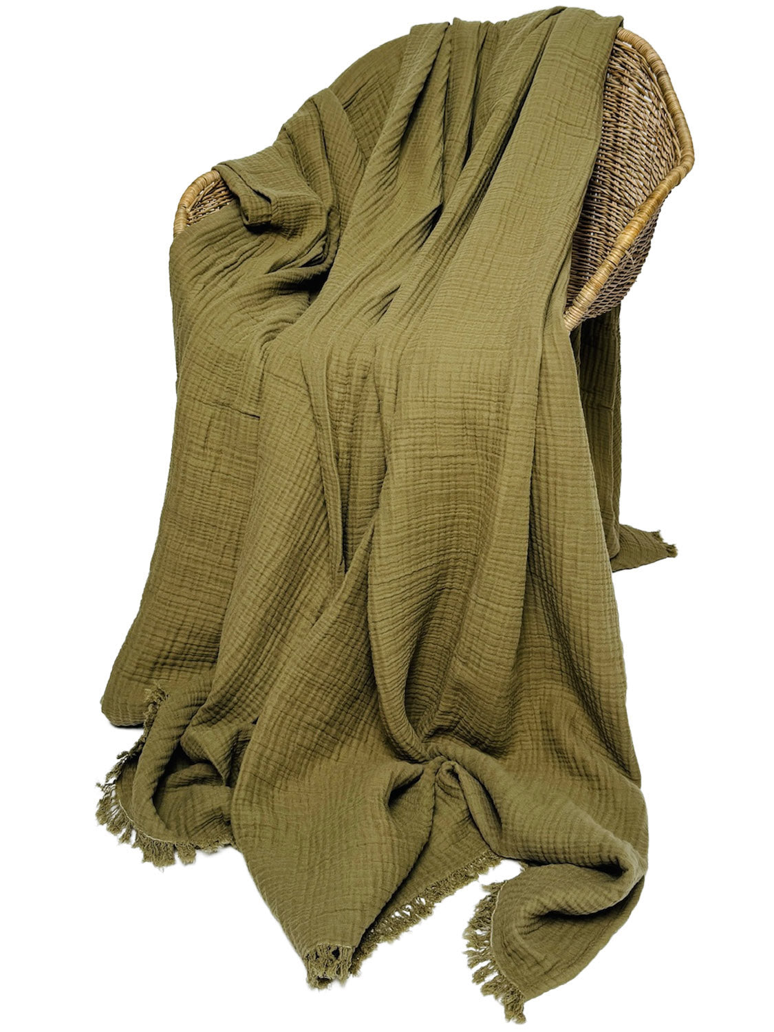 Muslin Blanket Queen  - Sage Green