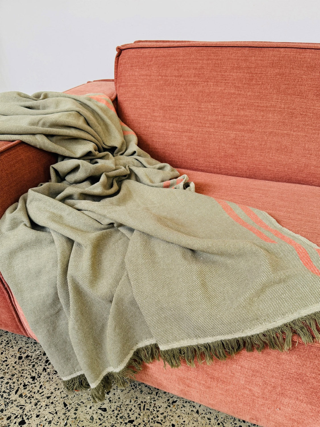 Camp Throw | Sage - Burnt Orange - Collector Store Sydney