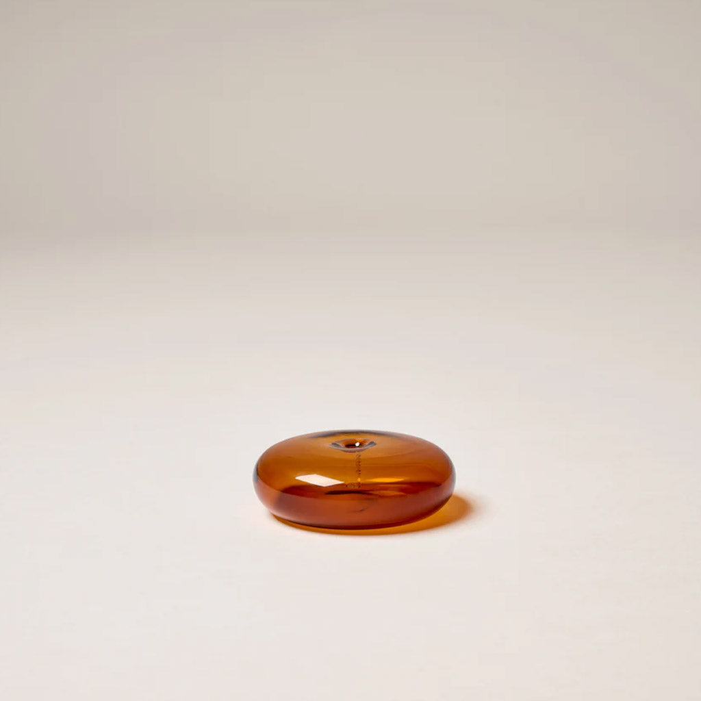 Gentle Habits glass vessel incense holder - AMBER - Collector Store Sydney