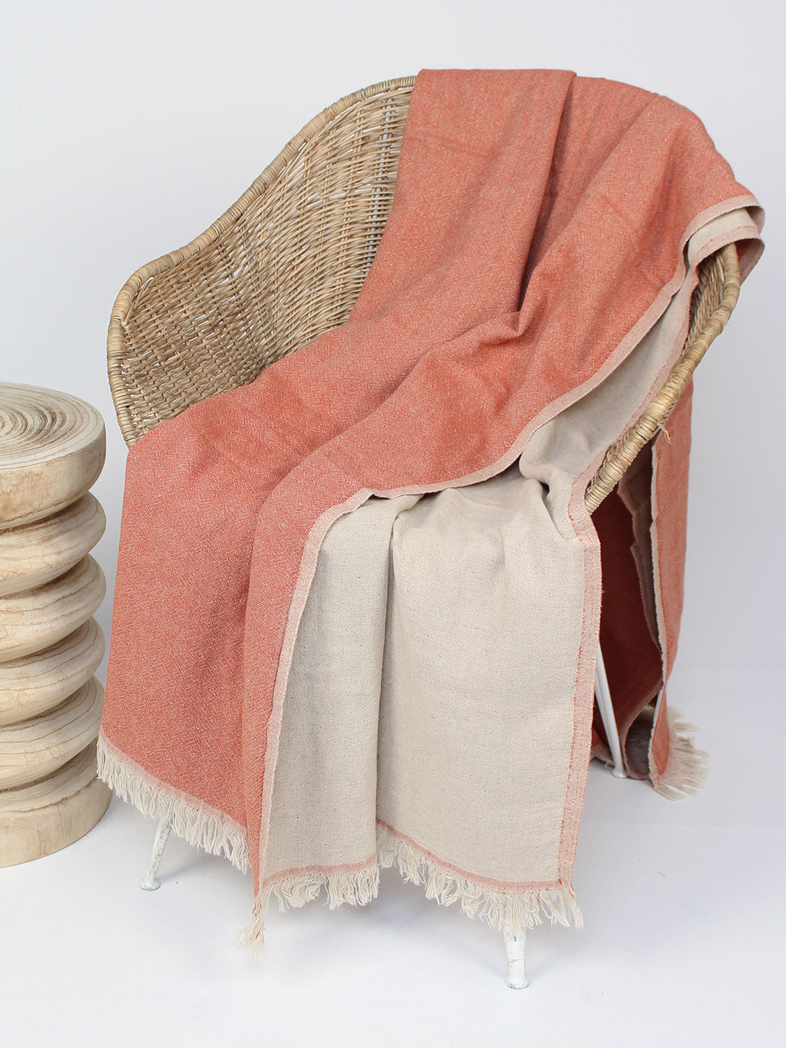 Linen Throw | Adobe Clay Ecru - Collector Store Sydney