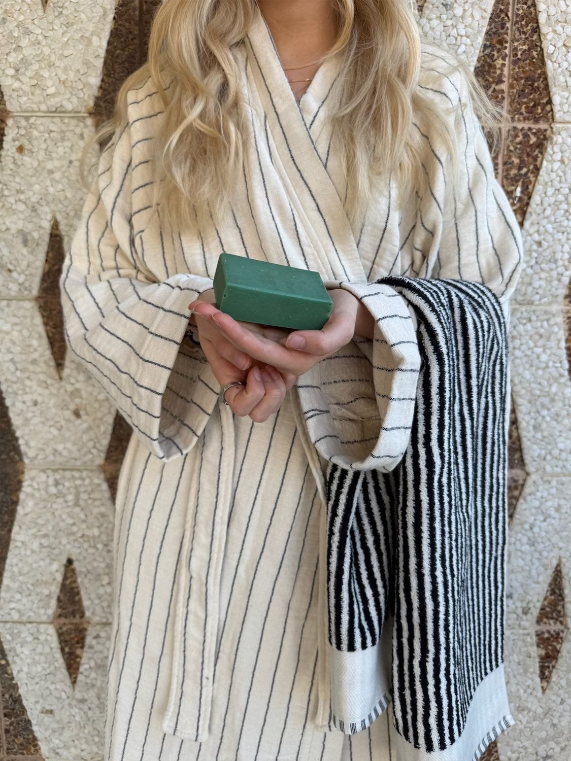 Sand Stripe Bath Robe - Collector Store Sydney