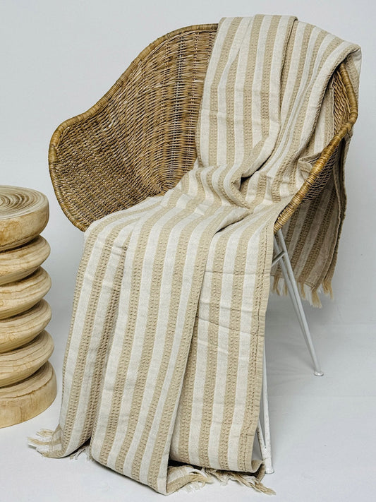 Sand Salt Stripe Throw - Collector Store Sydney