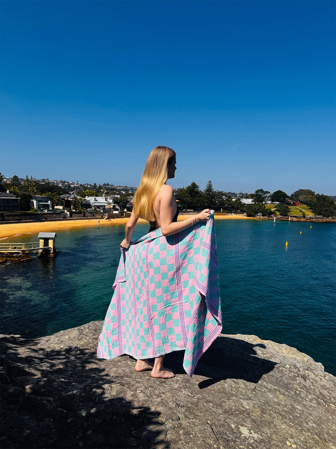 Sunfair - Flaming Turqouise Beach Towel - Collector Store Sydney