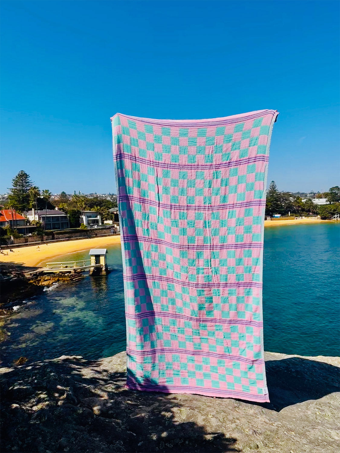 Sunfair - Flaming Turqouise Beach Towel - Collector Store Sydney