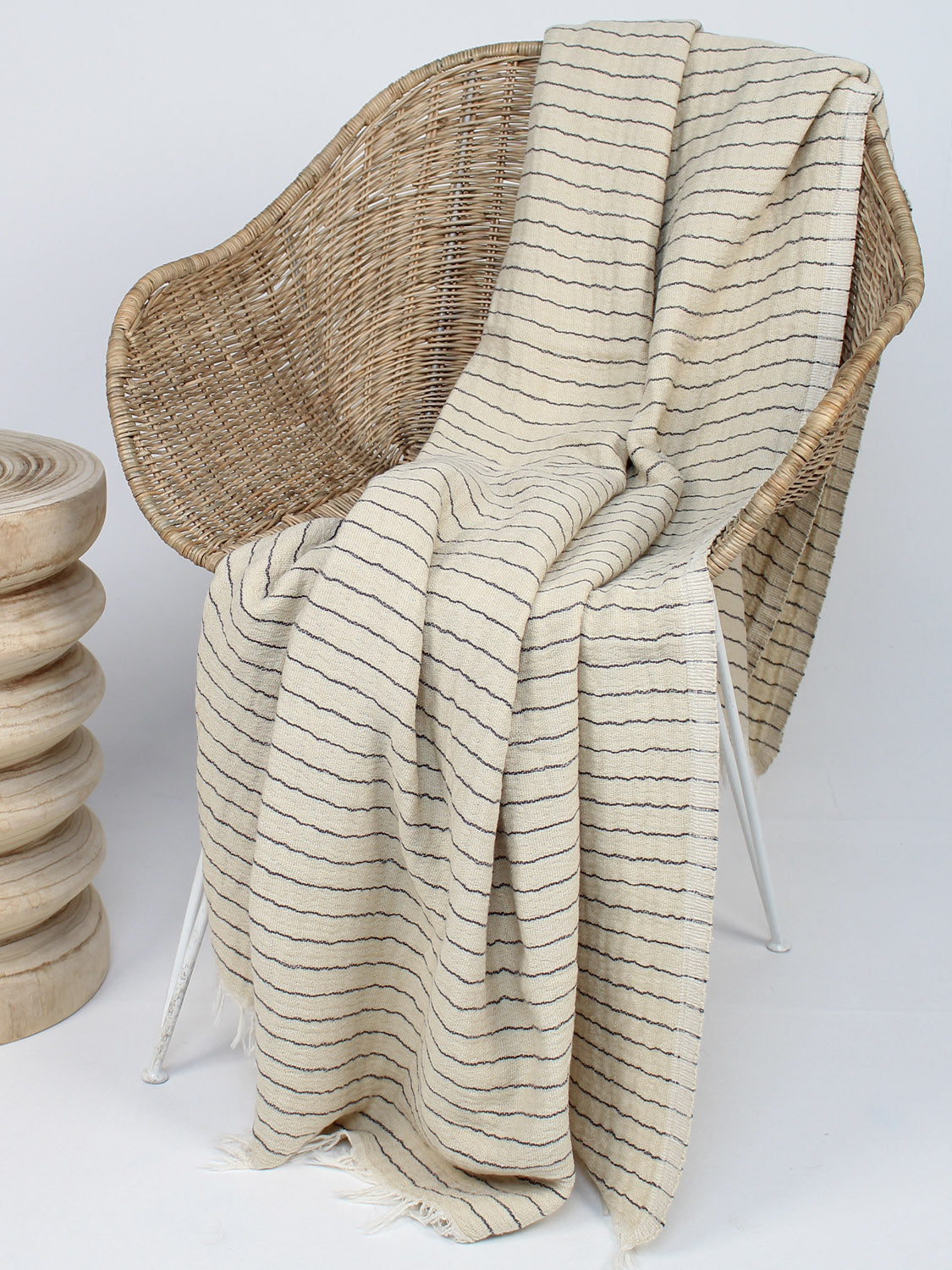 Yucca Striped Muslin Throw - Collector Store Sydney